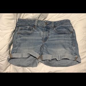 Midi jean shorts